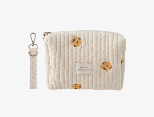 INS, popular design Embroidery stroller bag, Baby stroller bag, multi-functional bear mommy bag, baby walking magic tool, accessory storage bag for travel gear