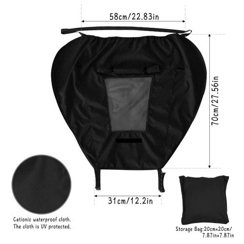 BBknow Pram Sunshade Sun Cover, Sun Shade Stroller for Baby, Universal Waterproof Stroller Sunshade Cover Anti-UV with Viewing Window for Stroller, travel gear accessories for baby stroller