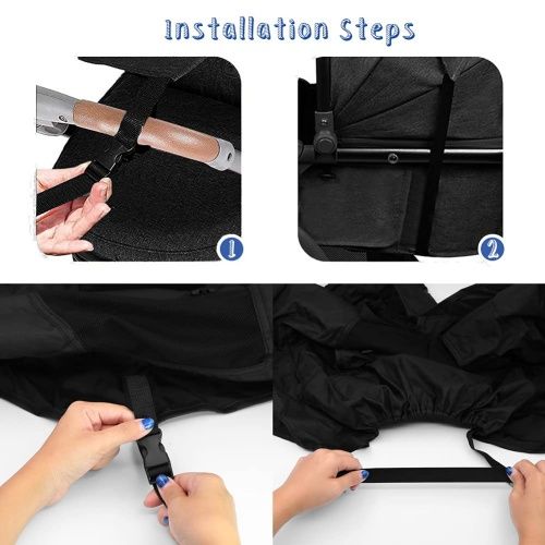 BBknow Pram Sunshade Sun Cover, Sun Shade Stroller for Baby, Universal Waterproof Stroller Sunshade Cover Anti-UV with Viewing Window for Stroller, travel gear accessories for baby stroller