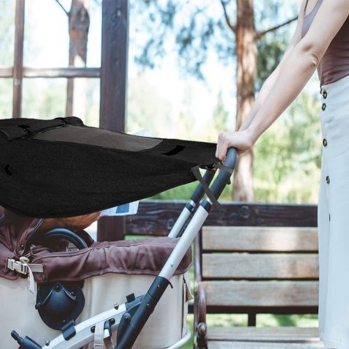 BBknow Pram Sunshade Sun Cover, Sun Shade Stroller for Baby, Universal Waterproof Stroller Sunshade Cover Anti-UV with Viewing Window for Stroller, travel gear accessories for baby stroller