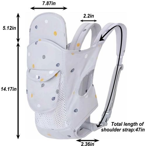 4-in-1 Baby Carrier Newborn to Toddler, Soft Baby Wrap Carrier for Newborn,Shoulder Strap Grid Breathable Infant Sling,Carrier Toddler Carrier Baby Wraps Carrier for Girl and Boy 8-45 lbs