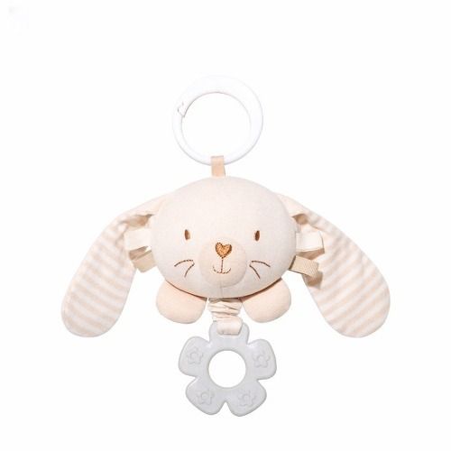 Teethers toy for baby, stroller toy with teether, smoothing toy for new born baby, Bell-ringing toy made of Organic cotton