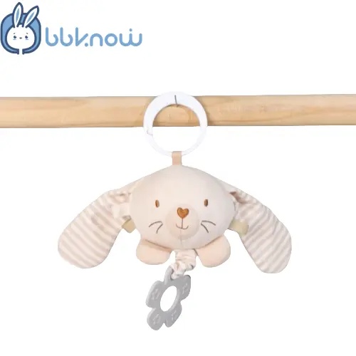 Teethers toy for baby, stroller toy with teether, smoothing toy for new born baby, Bell-ringing toy made of Organic cotton