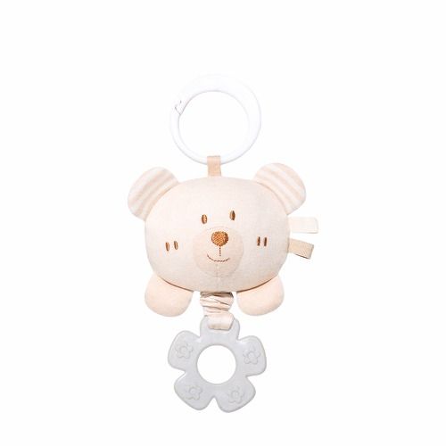 Teethers toy for baby, stroller toy with teether, smoothing toy for new born baby, Bell-ringing toy made of Organic cotton