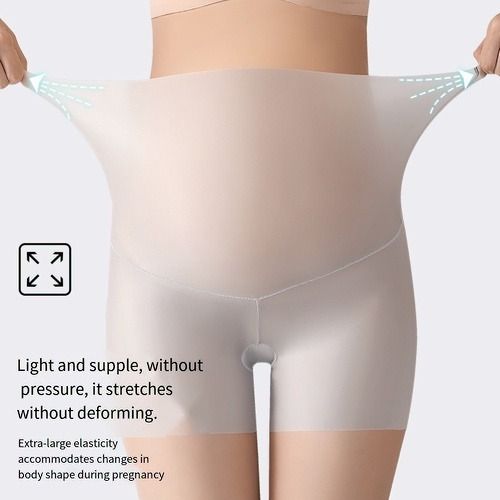 High - Waist Maternity Underwear, Pregnant women's belt-protecting pants, cool and thin anti-exposure underpants for summer, high-waisted safety pants,Maternity clothes