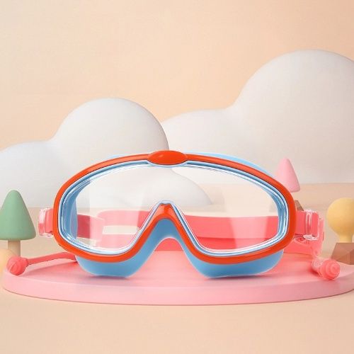 High - Definition Anti - Fog Swimming goggles for children aged 3 to 16 years, Waterproof and anti-fog, large-frame diving swimming goggles, for boys and girls