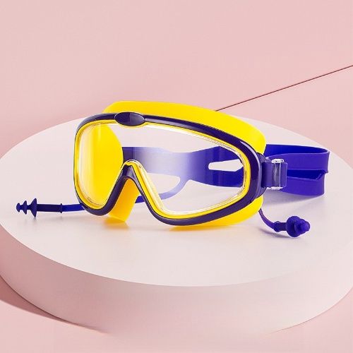 High - Definition Anti - Fog Swimming goggles for children aged 3 to 16 years, Waterproof and anti-fog, large-frame diving swimming goggles, for boys and girls