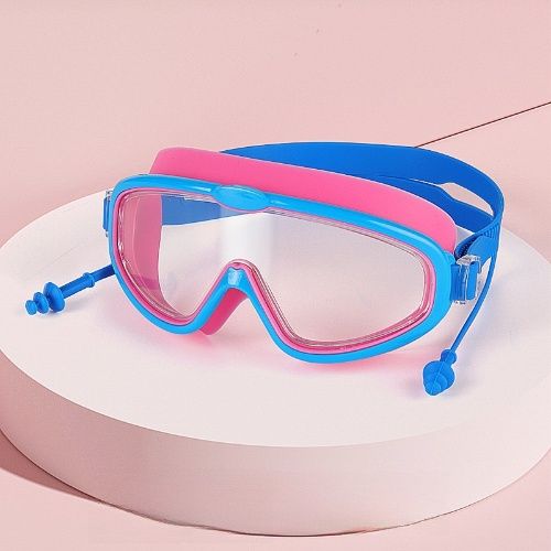 High - Definition Anti - Fog Swimming goggles for children aged 3 to 16 years, Waterproof and anti-fog, large-frame diving swimming goggles, for boys and girls