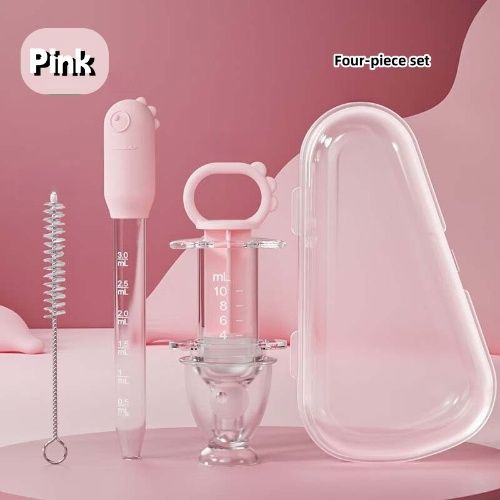 Baby medicine dispensers 4 pieces in 1 set, 3 colors for selection, good material for baby health, baby feeding kits