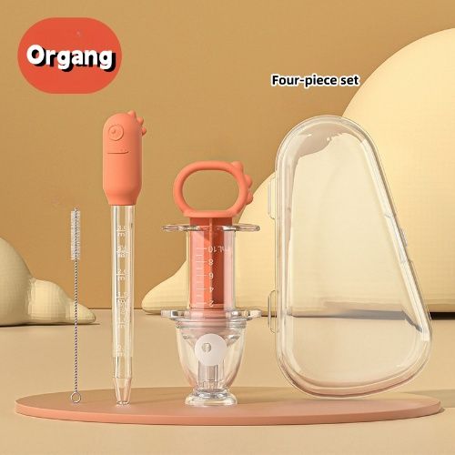 Baby medicine dispensers 4 pieces in 1 set, 3 colors for selection, good material for baby health, baby feeding kits