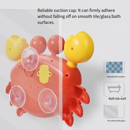 Bubble Bath toy with music for baby & toddler, A crab that can blow bubbles, baby gift for bath, Suction cup installation makes babies love taking baths