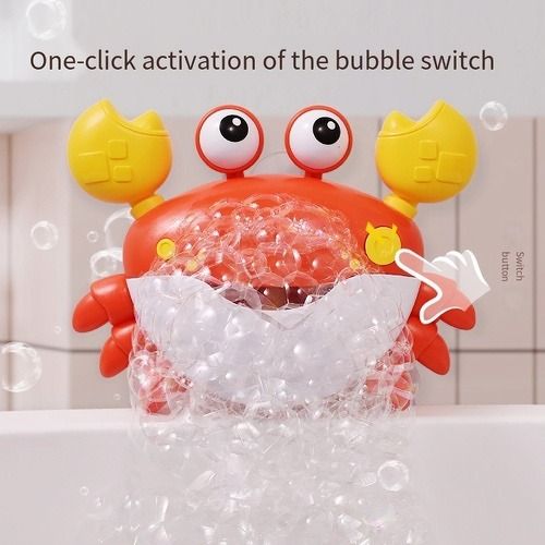 Bubble Bath toy with music for baby & toddler, A crab that can blow bubbles, baby gift for bath, Suction cup installation makes babies love taking baths