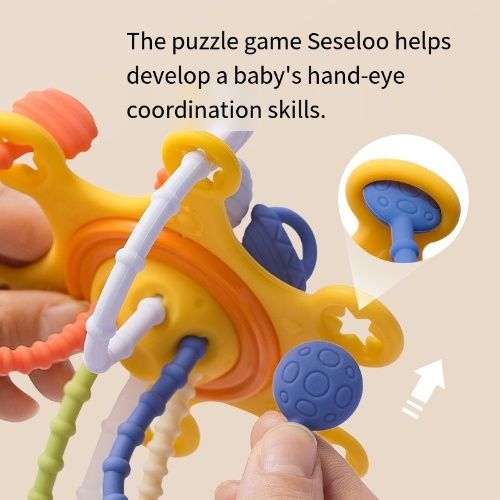 Baby care teethers, 6 month baby teether toy, "Draw Fun" with fingers, healthy silicone teether for baby training