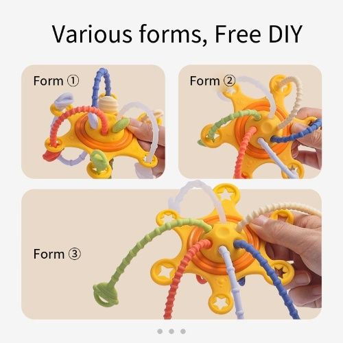 Baby care teethers, 6 month baby teether toy, "Draw Fun" with fingers, healthy silicone teether for baby training