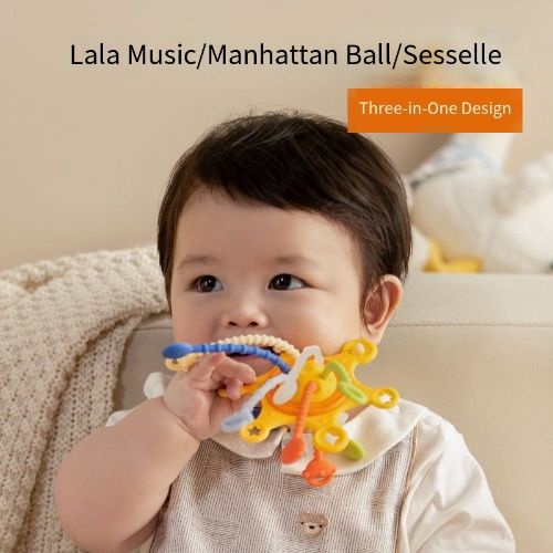 Baby care teethers, 6 month baby teether toy, "Draw Fun" with fingers, healthy silicone teether for baby training