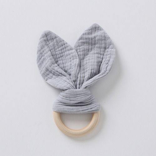 Baby soothing towel, mouthpiece, hand puppet toy, baby sleeping comfort tool, chewable gauze towel, beech wooden baby teether