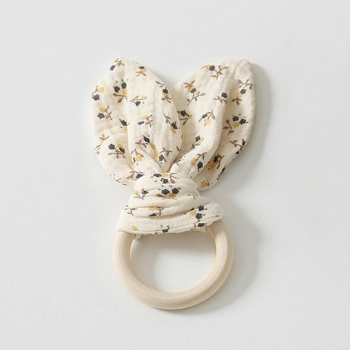 Baby soothing towel, mouthpiece, hand puppet toy, baby sleeping comfort tool, chewable gauze towel, beech wooden baby teether