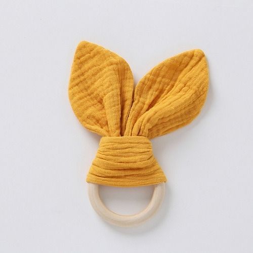 Baby soothing towel, mouthpiece, hand puppet toy, baby sleeping comfort tool, chewable gauze towel, beech wooden baby teether