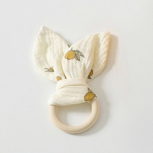 Baby soothing towel, mouthpiece, hand puppet toy, baby sleeping comfort tool, chewable gauze towel, beech wooden baby teether