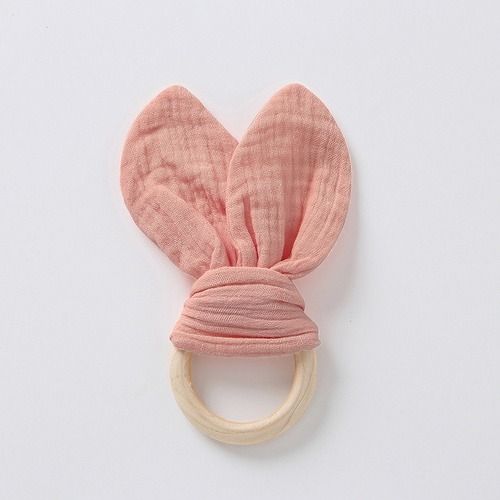 Baby soothing towel, mouthpiece, hand puppet toy, baby sleeping comfort tool, chewable gauze towel, beech wooden baby teether