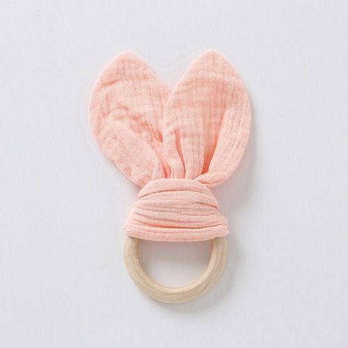 Baby soothing towel, mouthpiece, hand puppet toy, baby sleeping comfort tool, chewable gauze towel, beech wooden baby teether