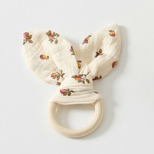 Baby soothing towel, mouthpiece, hand puppet toy, baby sleeping comfort tool, chewable gauze towel, beech wooden baby teether