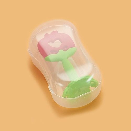 3 months+ Baby teethers, fruit shap teether for baby care,Teeth grinding rods with storage boxes