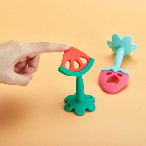 3 months+ Baby teethers, fruit shap teether for baby care,Teeth grinding rods with storage boxes