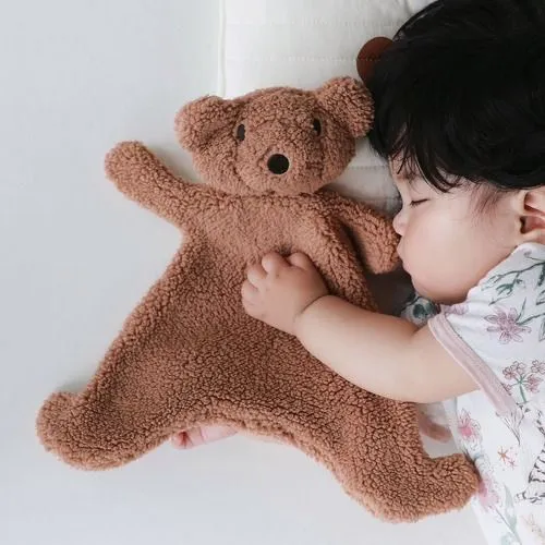 For 0-3 years babay,Teddy bear plush soothing towel, baby soothing doll, newborn lullaby toy, baby & toddler bedding helper,security blanket toy,Healthy materials, protecting your baby's healthy sleep