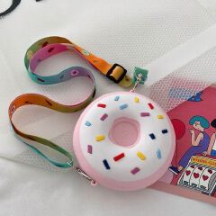 Kids bag, silicone crossbody bag with new design, boy&girls'coin purse,Daily Circle slicone bag for your little one, fashion bag