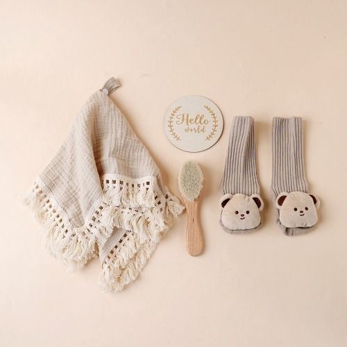 New born baby gift sets, popular & fashion for your little one,Tassel soothing towel Toiletry gift box,Socks, bath brushes, baby welcome gifts