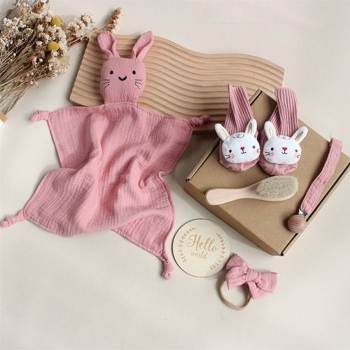 INS Popular baby gift sets, new born baby meet gift,Rabbit and Lion Soothing Towel, Sock, Saliva Towel, Toiletry Gift Box, Newborn Bite Ring, Hair Band Set
