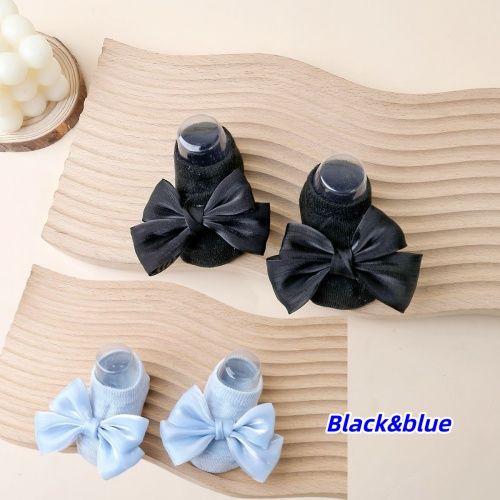 0-2 years Baby girl princess sock, non-slip floor sock with bow for 4 seasons, INS new design sock for indoor & outdoor, Breathable and comfortable,Accessories for evening gowns