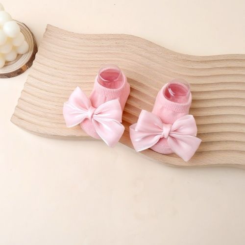 0-2 years Baby girl princess sock, non-slip floor sock with bow for 4 seasons, INS new design sock for indoor & outdoor, Breathable and comfortable,Accessories for evening gowns