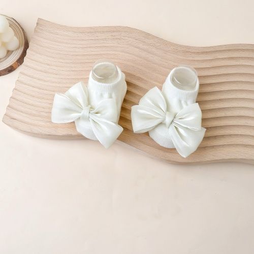0-2 years Baby girl princess sock, non-slip floor sock with bow for 4 seasons, INS new design sock for indoor & outdoor, Breathable and comfortable,Accessories for evening gowns