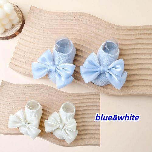 0-2 years Baby girl princess sock, non-slip floor sock with bow for 4 seasons, INS new design sock for indoor & outdoor, Breathable and comfortable,Accessories for evening gowns