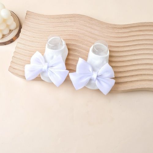 0-2 years Baby girl princess sock, non-slip floor sock with bow for 4 seasons, INS new design sock for indoor & outdoor, Breathable and comfortable,Accessories for evening gowns
