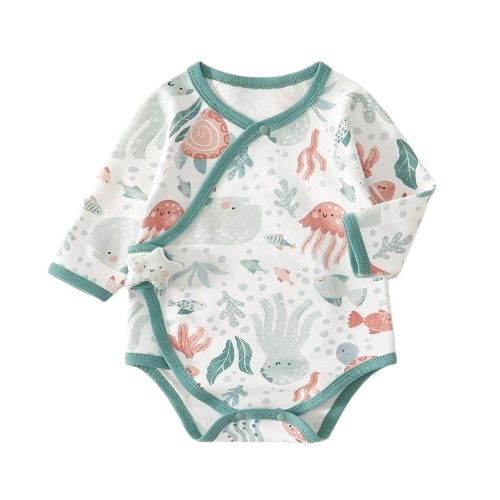 Baby Soft Cotton Bodysuit & Anti-Slip Knee Socks Set - Breathable for Summer & Air-Conditioned Rooms | Unisex Newborn Outfit