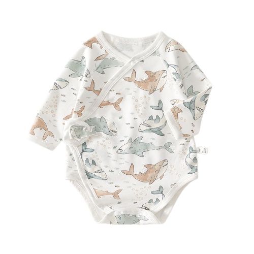 Baby Soft Cotton Bodysuit & Anti-Slip Knee Socks Set - Breathable for Summer & Air-Conditioned Rooms | Unisex Newborn Outfit