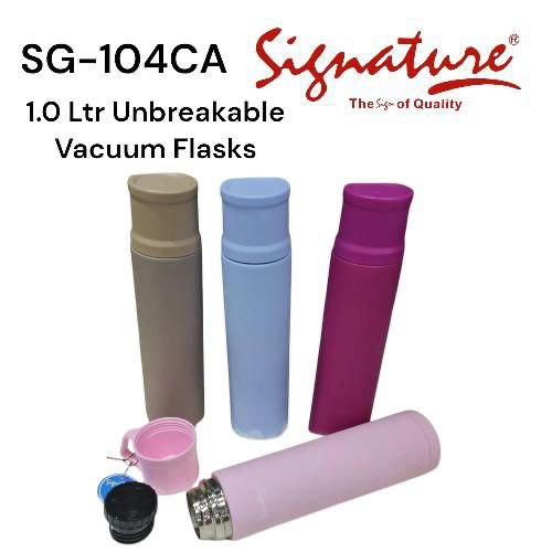 1 Litre Unbreakable portable Signature 1000ml Vacuum Flask.Made from quality stainless steel
Features an unbreakable liner and case
Vacuum insulated
Retains hot and cold liquid
Plastic lined insulated