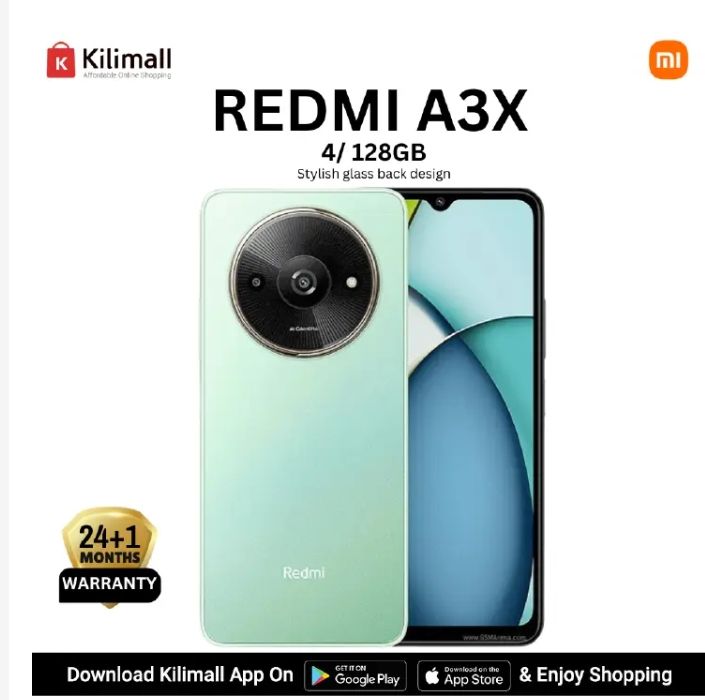 [Clearance Sale] XIAOMI Redmi A3X 128GB+4GB RAM 6.71" Display 4G Network 5000mAh Battery 8MP AI Camera 10W Fast Charging Fingerprint Sensor Android 14 Smart Phones