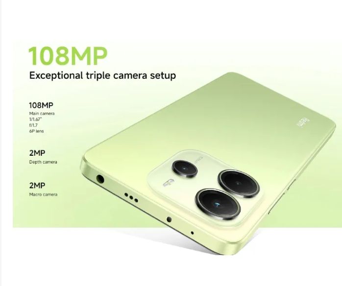 [Brand New] XIAOMI Redmi Note 14 6GB+128GB 6.67" AMOLED 120Hz Display 108MP Camera 5500mAh Battery IP54 Dust and Splash resistant Fingerprint Unlock 33W Fast Charge Smart Phones