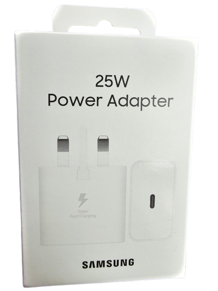 The Brand new Samsung 25W PD Power Adapter is a high-speed charger with multiple USB-C ports, delivering fast safe, and efficient power for laptops tablets, smartphones, and other USB-powered devices