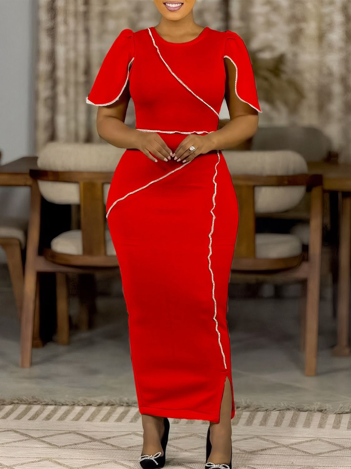 Africa foreign trade women's 2025 summer new fashion temperament elegant banquet dress long dress Africa cross-border private dress socialite elegant style elegant dress