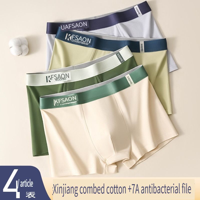 2025 Africa new cotton comfortable men's underwear men breathable mid-waist boxers boys boxer shorts head youth cross border in autumn