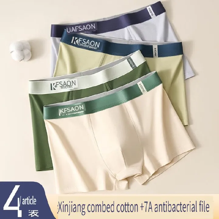 2025 Africa new cotton comfortable men's underwear men breathable mid-waist boxers boys boxer shorts head youth cross border in autumn