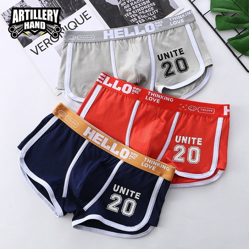 2025 Africa's new artillery-man summer men's underwear printed cotton wholesale mid-waist men's underwear men breathable boxers can replace hair