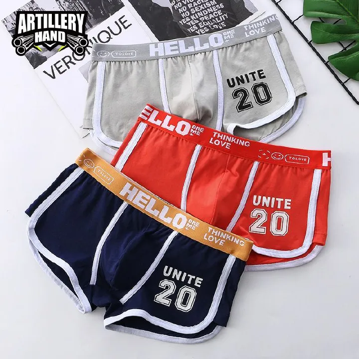 2025 Africa's new artillery-man summer men's underwear printed cotton wholesale mid-waist men's underwear men breathable boxers can replace hair