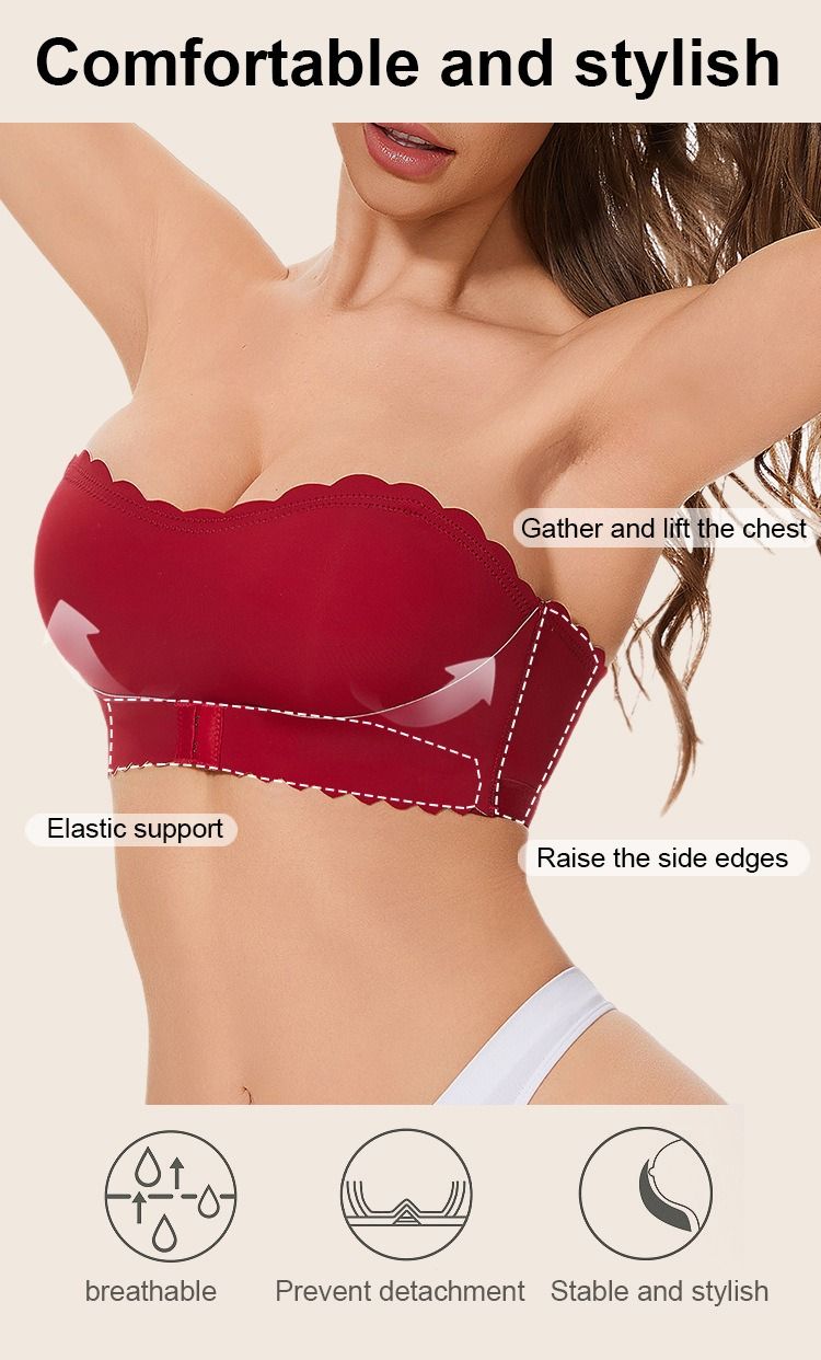 2025 spring new Europe and the United States cross-border strapless front buckle jurong no underwire back underwear ladies thin bra wholesale