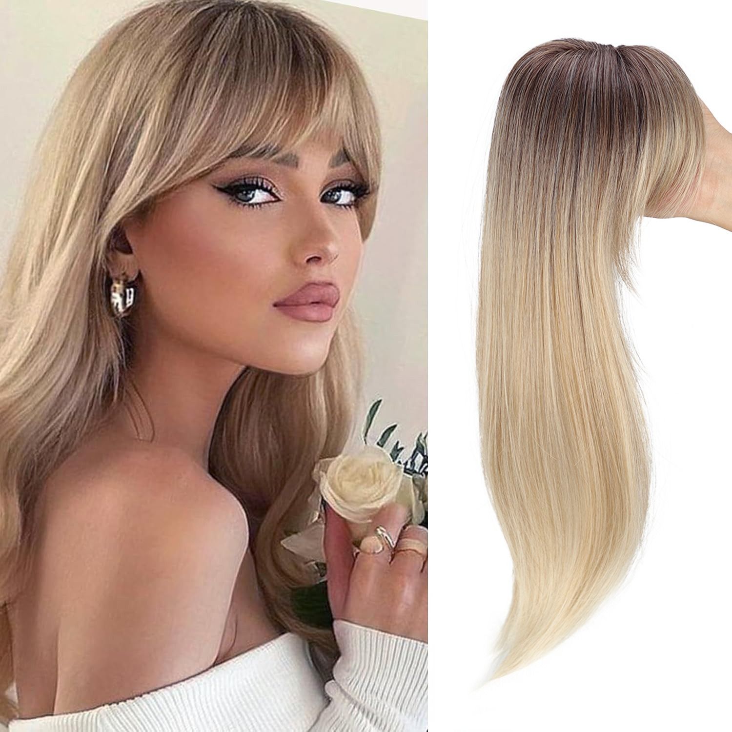Africa new wig patch top foreign trade chemical fiber hair block eight-figure bangs long curly hair women without trace patch